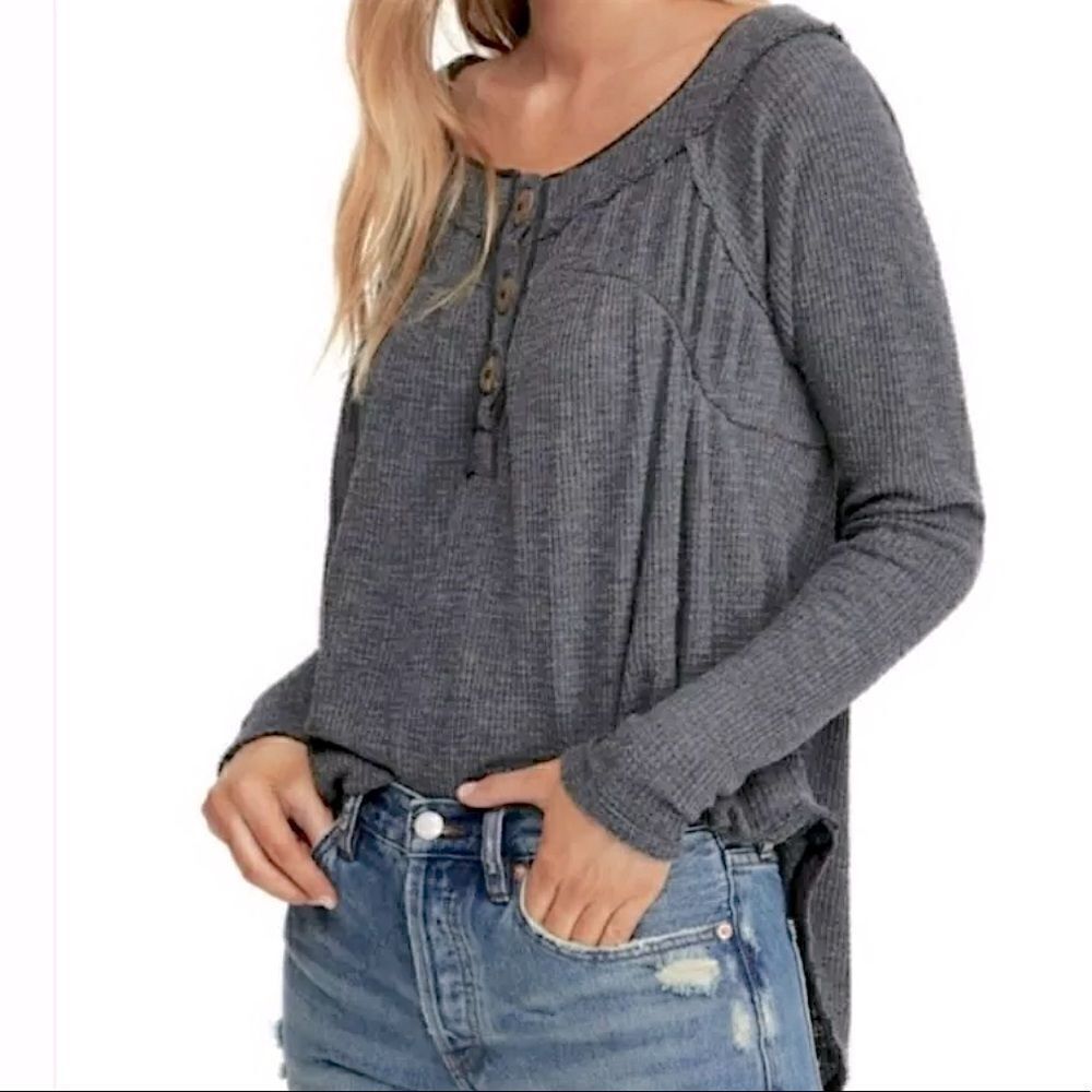 Free People Must Have Henley Storm Gray